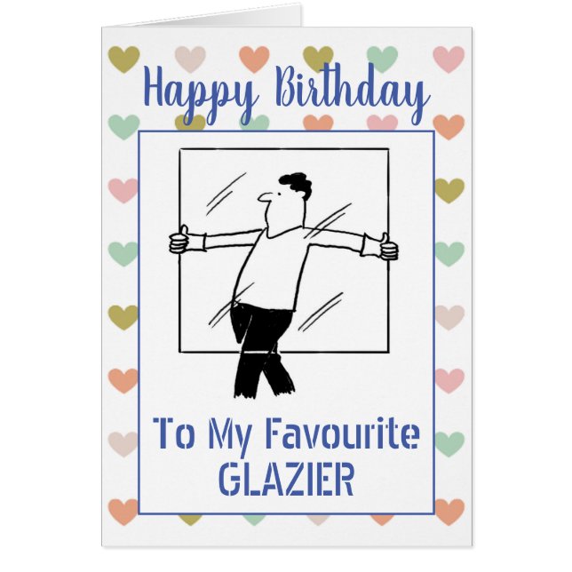 Happy Birthday Glazier Cards (Front)
