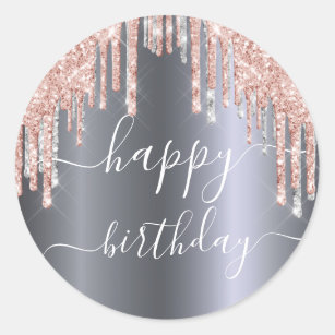 Happy Birthday Glitter Sticker – Sissi and Friends