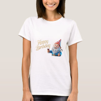 Happy Birthday Gnome Character Graphic T-Shirt