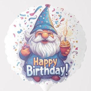 Happy Birthday Gnome: Whimsical Birthday Design Balloon