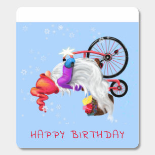 Happy Birthday - Gnome with Bike and Gifts for You Breath Savers® Mints