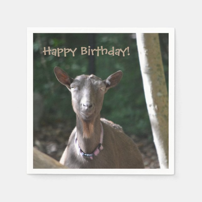 Happy Birthday Goat Napkins (Front)