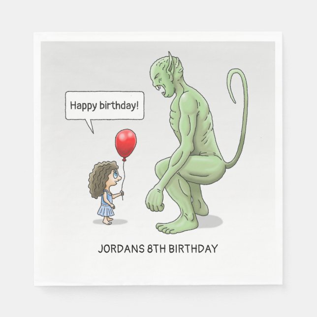 Happy Birthday Goblin Napkins (Front)