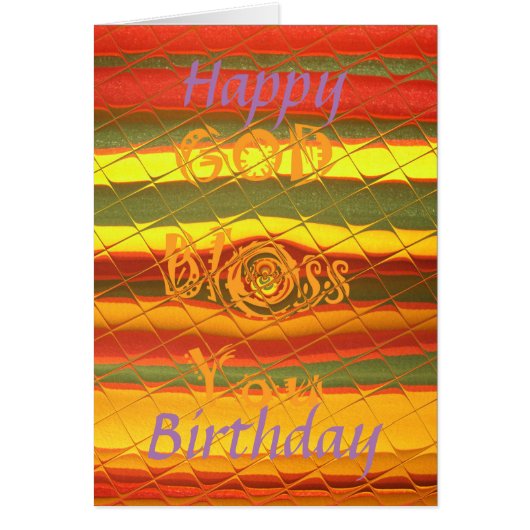 Happy Birthday God Bless You inspired Graphic idea (Front)