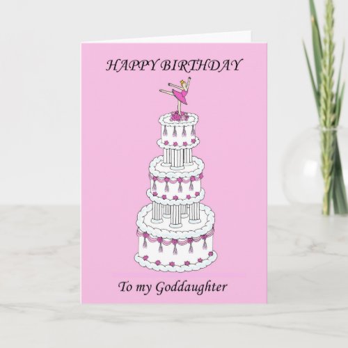Happy Birthday Goddaughter Ballet Dancer Thank You Card