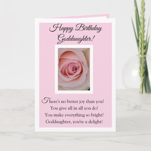 Happy Birthday Goddaughter Card (Front)