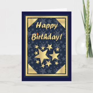 Happy Birthday Gold Card