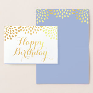 Happy Birthday Gold Foil Elegant Card