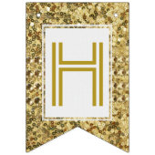 ☆HAPPY BIRTHDAY☆ Gold Glitter Look Bunting Flags | Zazzle