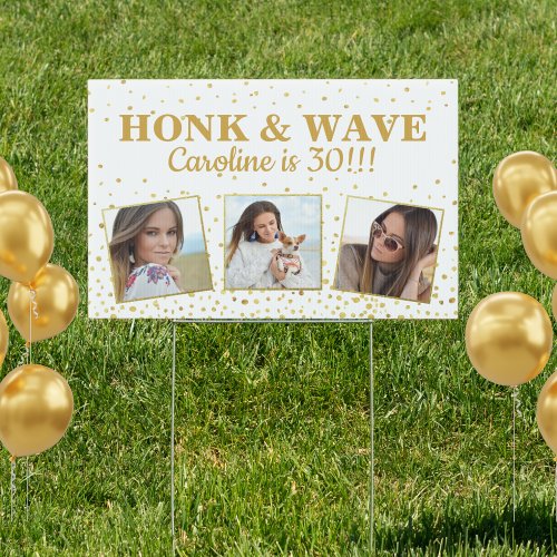 Happy Birthday Gold Glitter Photos Honk  Wave Sig Sign