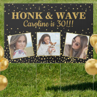 Happy Birthday Gold Glitter Photos Honk & Wave