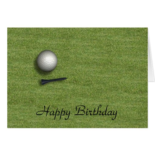 Happy Birthday Golf Ball Card | Zazzle