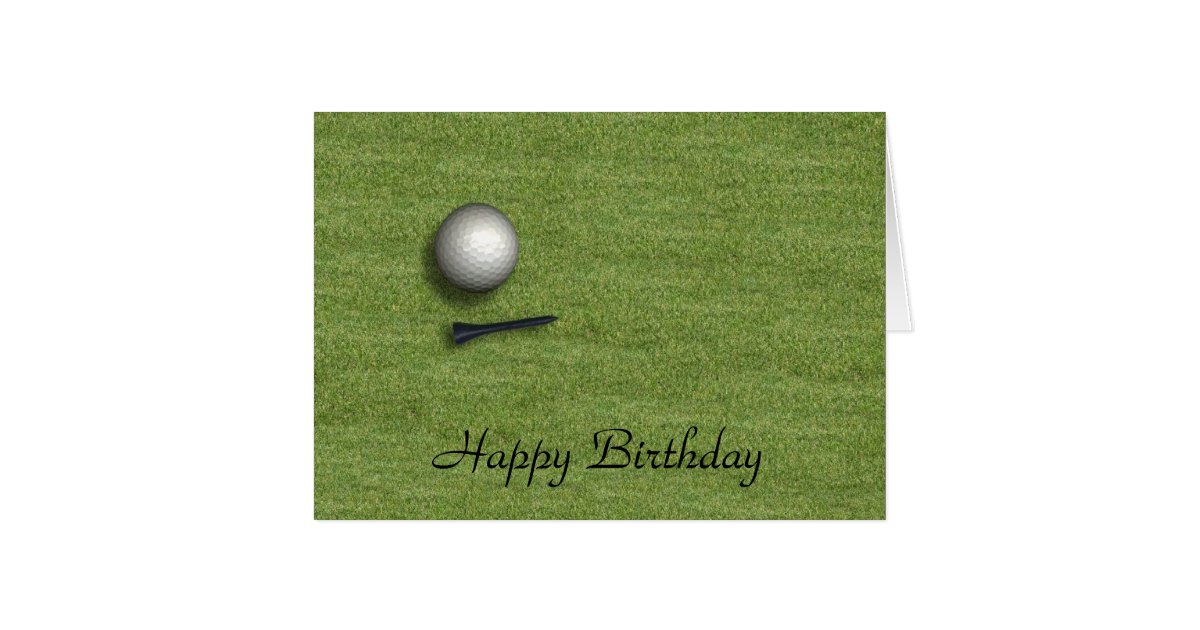 Happy Birthday Golf Ball Card | Zazzle