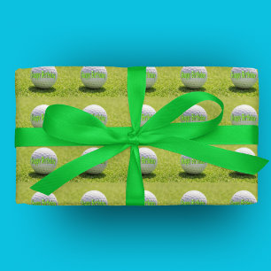 Happy Birthday Golf Ball Wrapping Paper