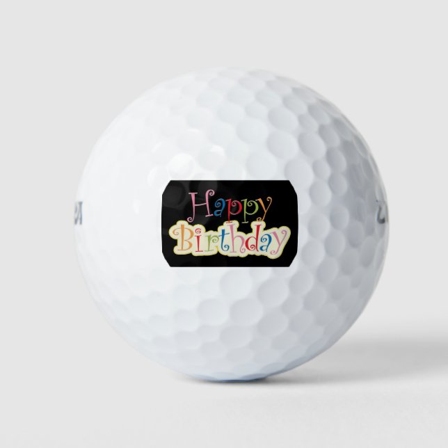 Happy Birthday Golf Balls (Front)