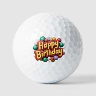 happy birthday golf balls