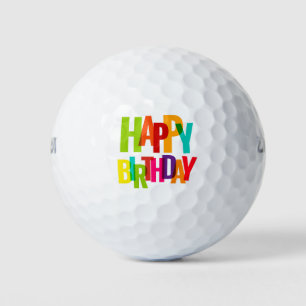 Happy Birthday Golf Balls