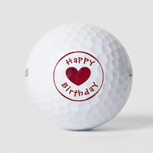 Happy Birthday golf balls by dalDesignNZ