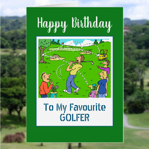 Happy Birthday Golfer Cards