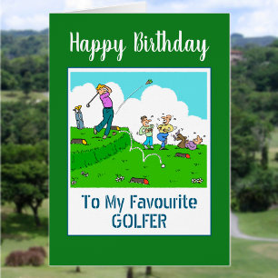 Happy Birthday Golfer Cards