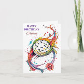 Open Ale Birthday Card - Beer Bottles Blue Green Writing Silver Foil 7