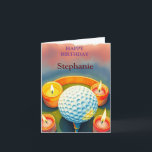 Happy Birthday Golfing Ball Lovers Card<br><div class="desc">Happy Birthday Golfing Ball Hitting Water</div>