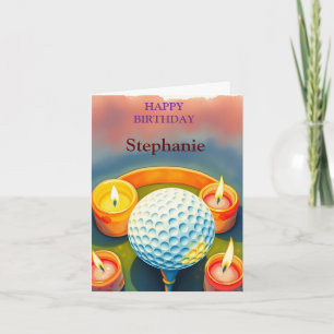 Happy Birthday Golfing Ball Lovers Card