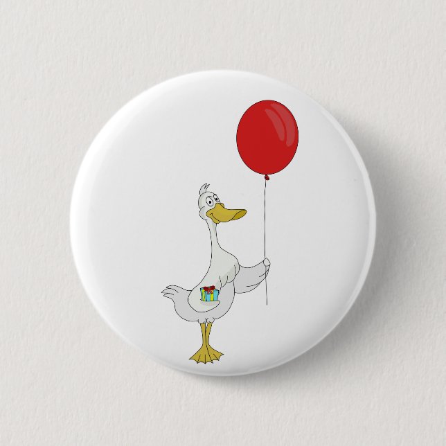 Happy Birthday Goose Button (Front)