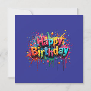 Happy Birthday Graffiti Invitation
