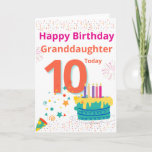 Happy Birthday Granddaughter - 10 Today Card<br><div class="desc">A lovely card for your Granddaughter on her special 10th birthday.</div>