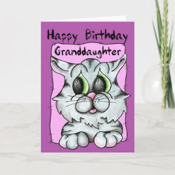 Happy Birthday Granddaughter Card by basketcase413 at Zazzle