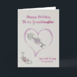 Happy Birthday Granddaughter Card<br><div class="desc">The beautiful sentiment expressed on this lovely card.</div>