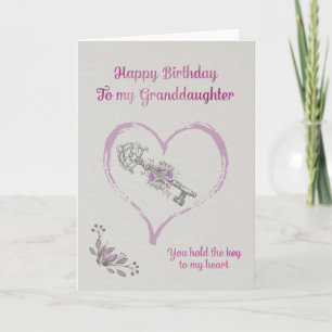 Happy Birthday Granddaughter Card