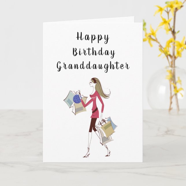 HAPPY BIRTHDAY ***GRANDDAUGHTER*** CARD | Zazzle happy-birthday-granddaughter-card-zazzle
