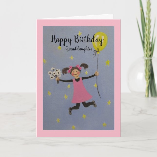 Happy Birthday, granddaughter/ greeting card (Front)