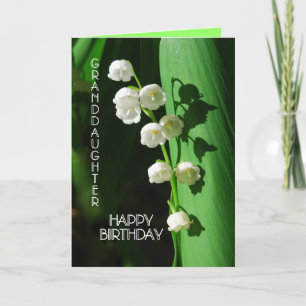 Happy Birthday Granddaughter Lily of the Valley Card