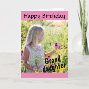 Happy Birthday Granddaughter Personalized Photo Card
