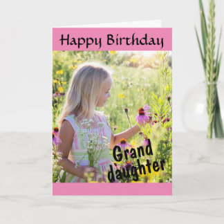 Happy Birthday Granddaughter Personalized Photo Card