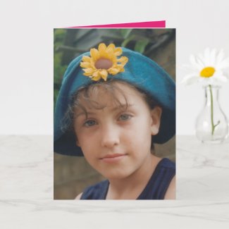 Happy Birthday Granddaughter pink and purple photo Card