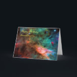 Happy Birthday Granddaughter - Swan Nebula Center Card<br><div class="desc">Galaxies, Stars and Nebulae series The center of the Swan Nebula, or M17, a hotbed of newly born stars wrapped in colorful blankets of glowing gas and cradled in an enormous cold, dark hydrogen cloud. This stunning picture was taken by the newly installed Advanced Camera for Surveys (ACS) aboard the...</div>