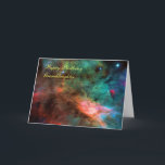 Happy Birthday Granddaughter - Swan Nebula Center Card<br><div class="desc">Galaxies, Stars and Nebulae series The center of the Swan Nebula, or M17, a hotbed of newly born stars wrapped in colorful blankets of glowing gas and cradled in an enormous cold, dark hydrogen cloud. This stunning picture was taken by the newly installed Advanced Camera for Surveys (ACS) aboard the...</div>