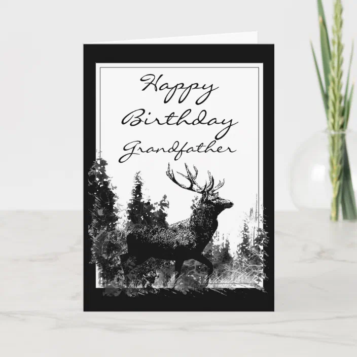 Vintage Happy Birthday Grandfather Card