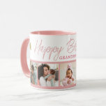 Happy Birthday Grandma 5 Photo Collage Pink Mug<br><div class="desc">Unique photo collage mug  in pink personalized with 5 grandchildren pictures for grandma's birthday. Makes a special keepsake mug for grandmother.</div>