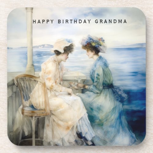 Happy Birthday Grandma Beverage Coaster