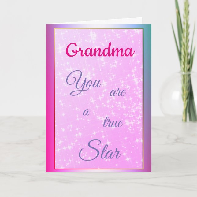 Happy Birthday Grandma design Card (Front)