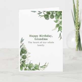 Happy Birthday Grandma Eucalyptus Card