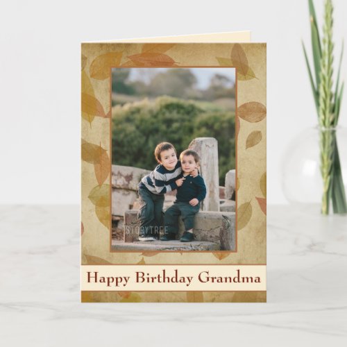 Happy Birthday Grandma Fall Theme Card