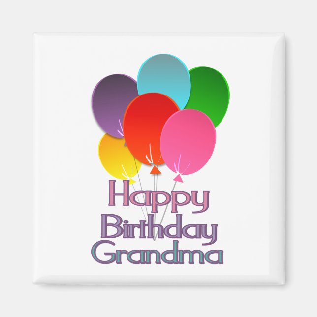 Happy Birthday Grandma Magnet (Front)