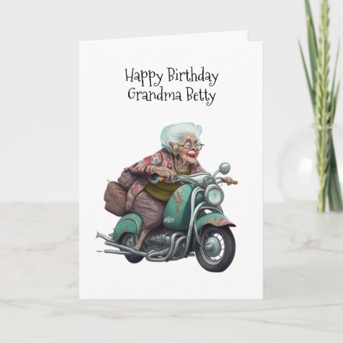 Happy Birthday Grandma Personalized  Card