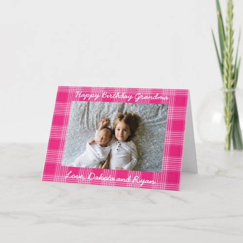 Happy Birthday Grandma Personalized Photo Card